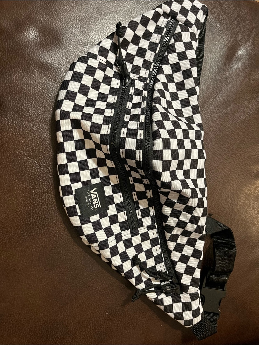 Vans Black and White Checkerboard Fanny Pack